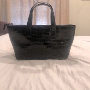 Black patent leather tote like purse/ bag